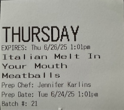 Large Day Header label example