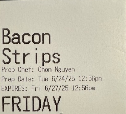 Standard label example